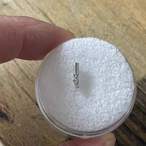 Pupil Hall Mumble Threadless End in 14K White Gold with Diamond